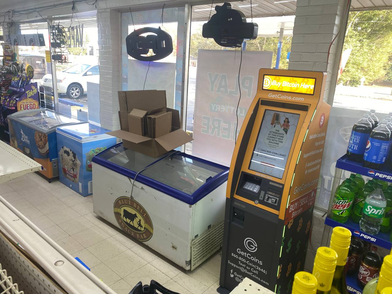 Getcoins - Bitcoin ATM - Inside of Junior Food Store in Villa Rica, Georgia