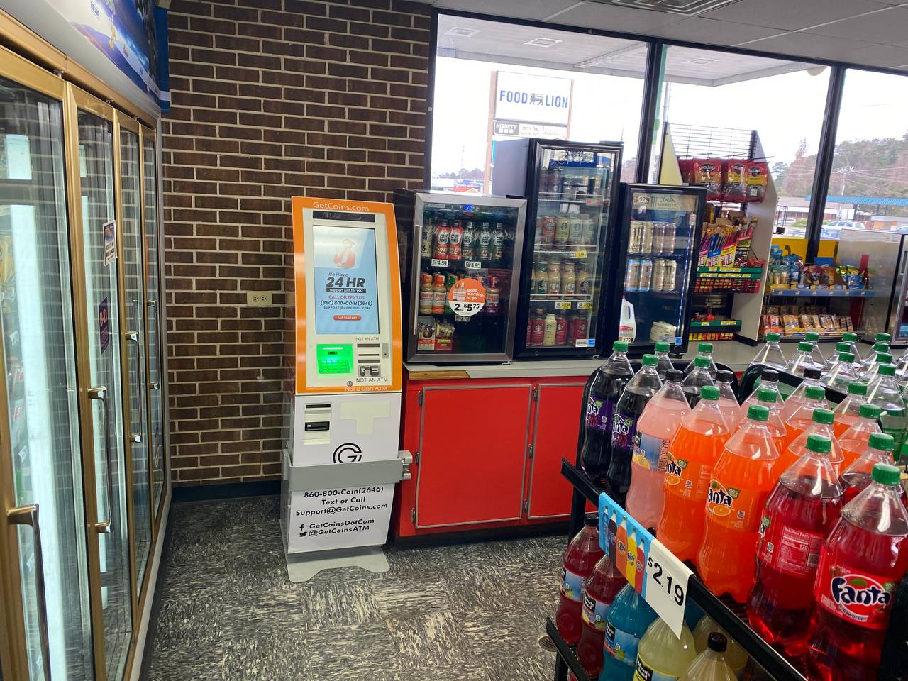 Getcoins - Bitcoin ATM - Inside of BP in Fayettville, North Carolina