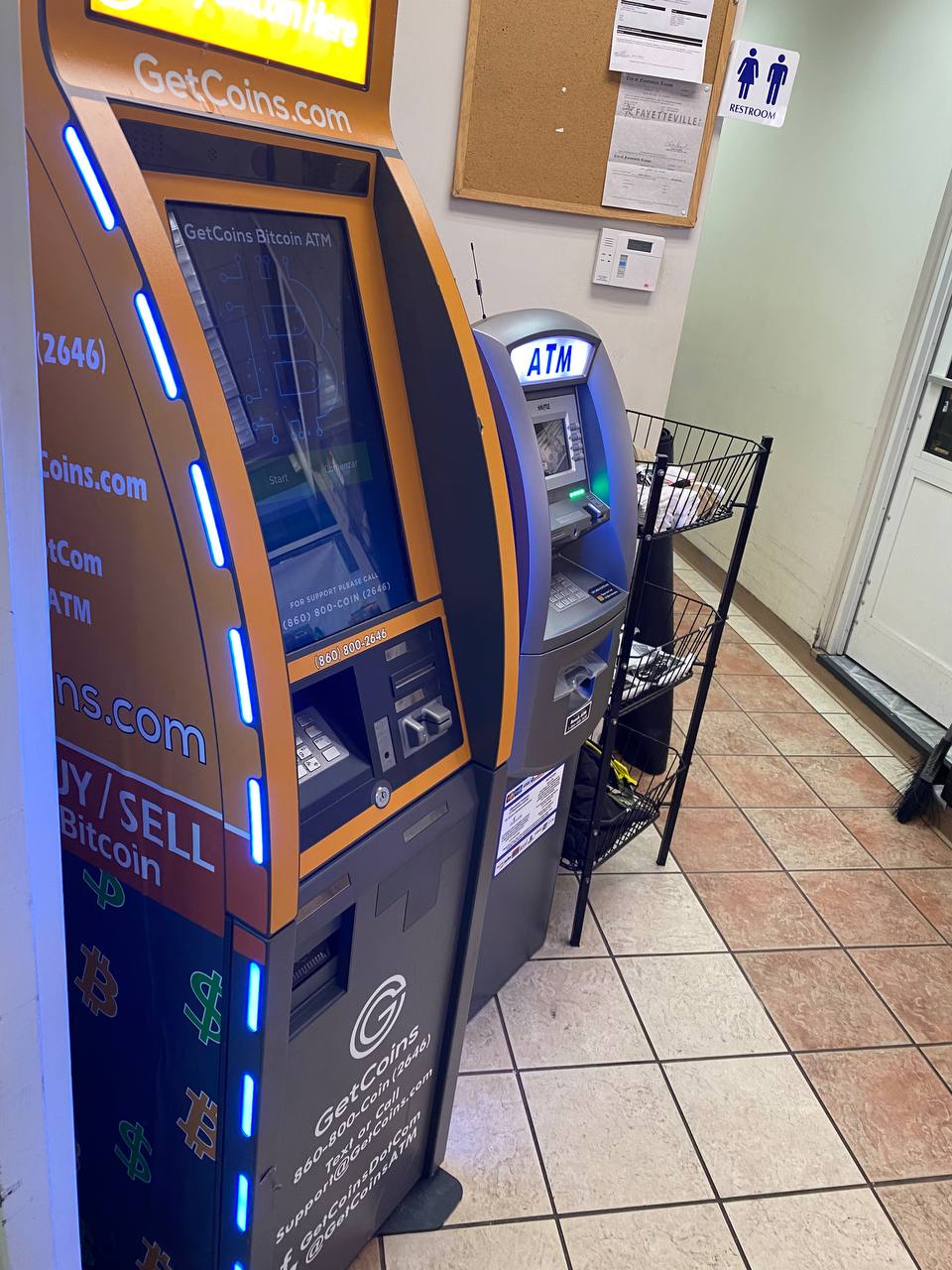 Getcoins - Bitcoin ATM - Inside of BP in Fayetteville, North Carolina
