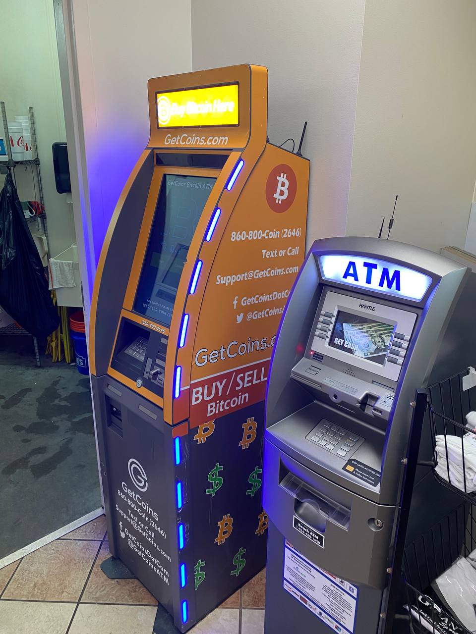 Getcoins - Bitcoin ATM - Inside of BP in Fayetteville, North Carolina