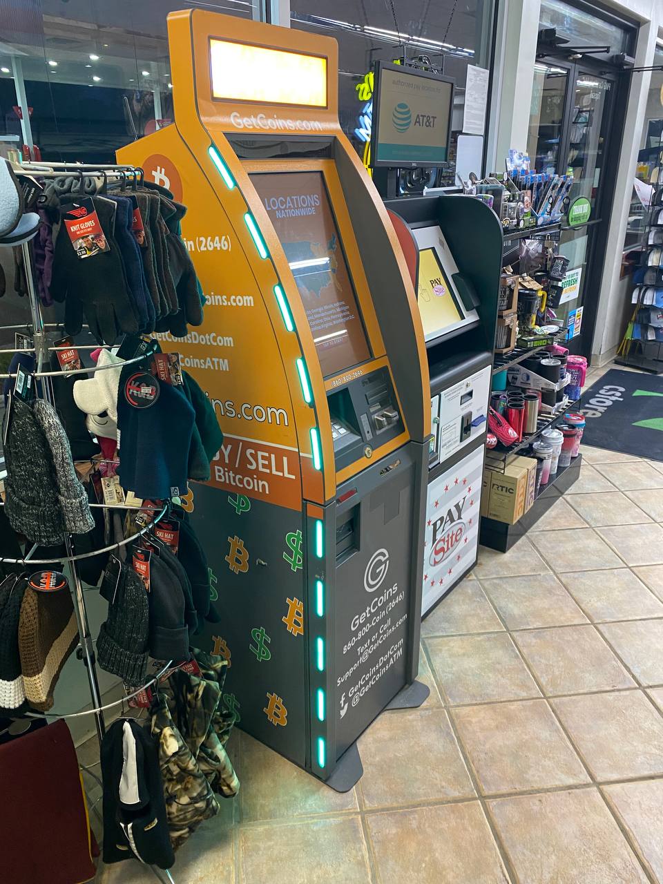 Getcoins - Bitcoin ATM - Inside of Exxon in Hampstead, North Carolina