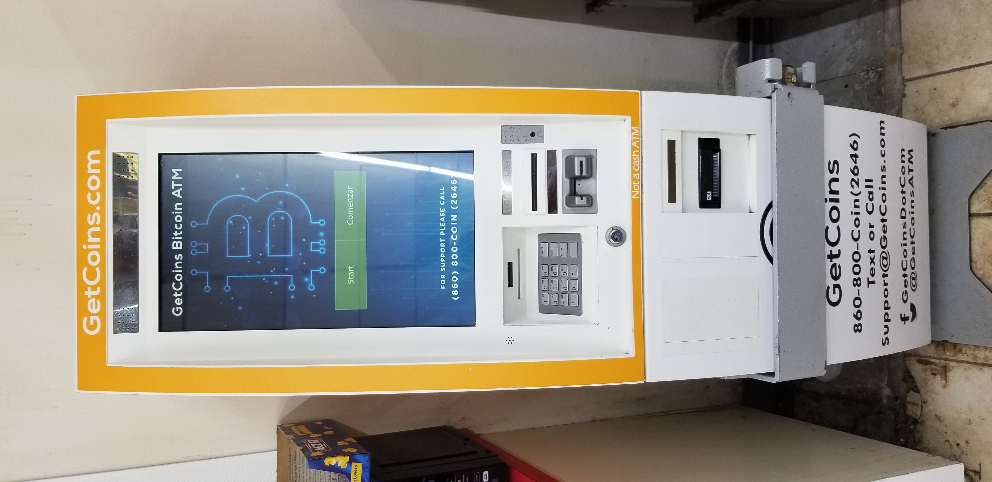 Getcoins - Bitcoin ATM - Inside of Ritestop 7 in Houston, Texas